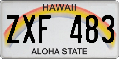 HI license plate ZXF483