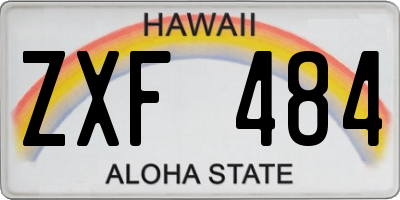 HI license plate ZXF484