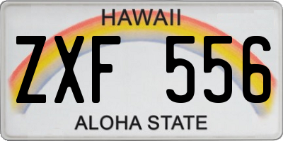 HI license plate ZXF556