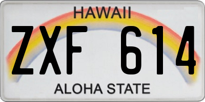 HI license plate ZXF614