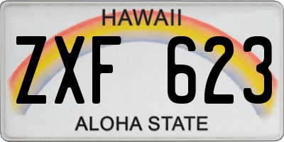 HI license plate ZXF623