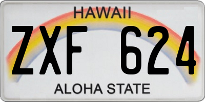 HI license plate ZXF624