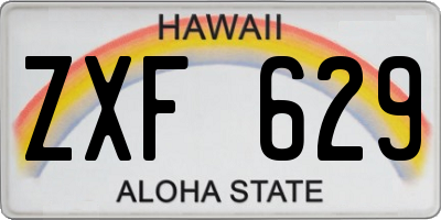 HI license plate ZXF629