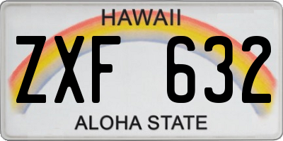 HI license plate ZXF632