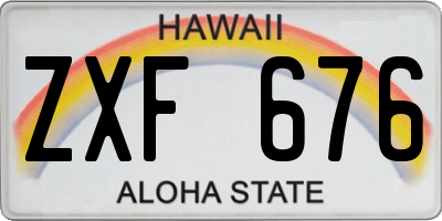 HI license plate ZXF676