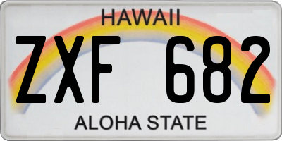 HI license plate ZXF682
