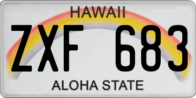 HI license plate ZXF683