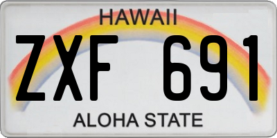 HI license plate ZXF691