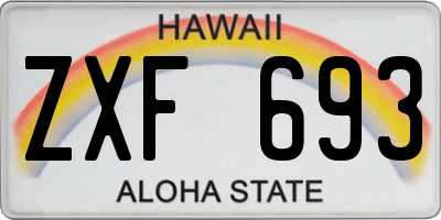 HI license plate ZXF693