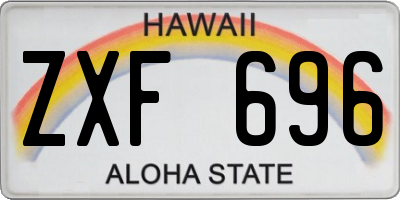 HI license plate ZXF696