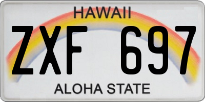 HI license plate ZXF697