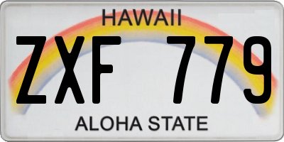 HI license plate ZXF779