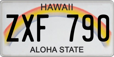 HI license plate ZXF790