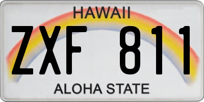 HI license plate ZXF811