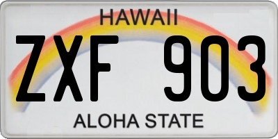 HI license plate ZXF903