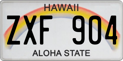 HI license plate ZXF904