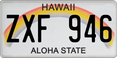 HI license plate ZXF946