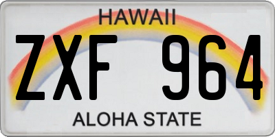 HI license plate ZXF964