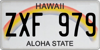 HI license plate ZXF979
