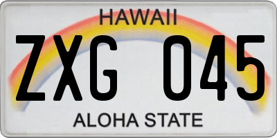 HI license plate ZXG045