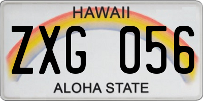 HI license plate ZXG056