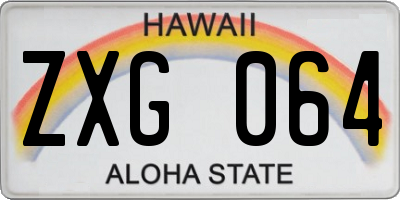 HI license plate ZXG064