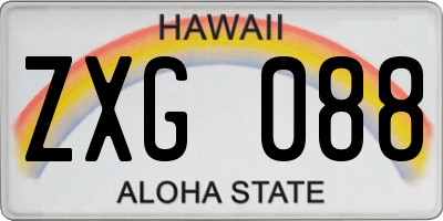 HI license plate ZXG088