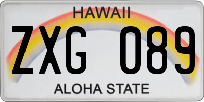 HI license plate ZXG089