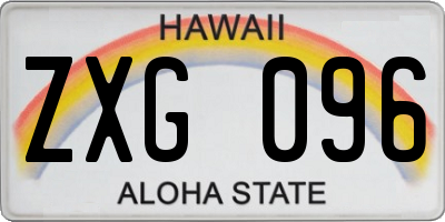 HI license plate ZXG096