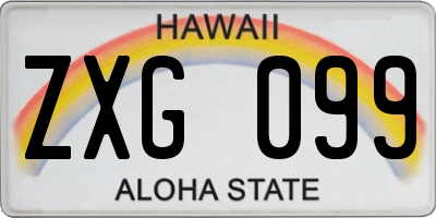 HI license plate ZXG099