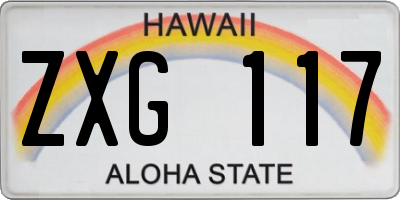 HI license plate ZXG117