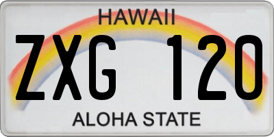 HI license plate ZXG120