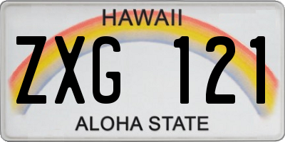 HI license plate ZXG121