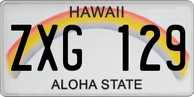 HI license plate ZXG129