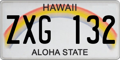 HI license plate ZXG132