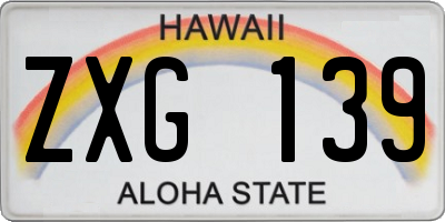 HI license plate ZXG139