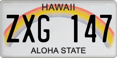 HI license plate ZXG147
