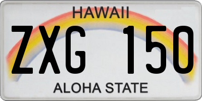 HI license plate ZXG150