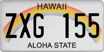 HI license plate ZXG155