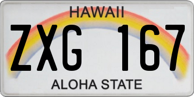 HI license plate ZXG167