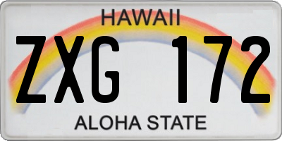 HI license plate ZXG172