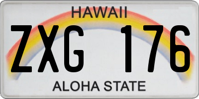 HI license plate ZXG176