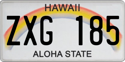 HI license plate ZXG185