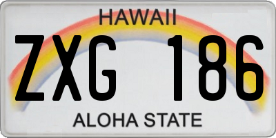 HI license plate ZXG186