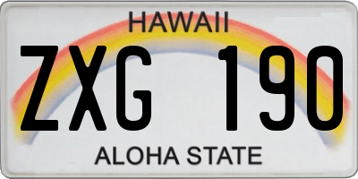 HI license plate ZXG190