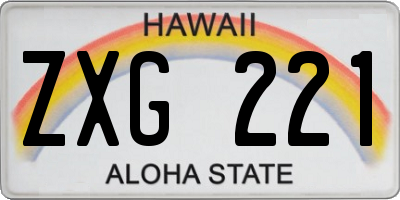 HI license plate ZXG221