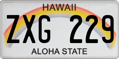 HI license plate ZXG229