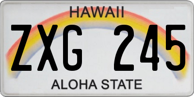HI license plate ZXG245