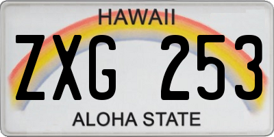 HI license plate ZXG253
