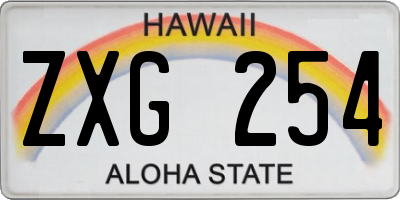 HI license plate ZXG254